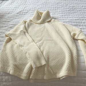 Elegant Cream Turtleneck Sweater